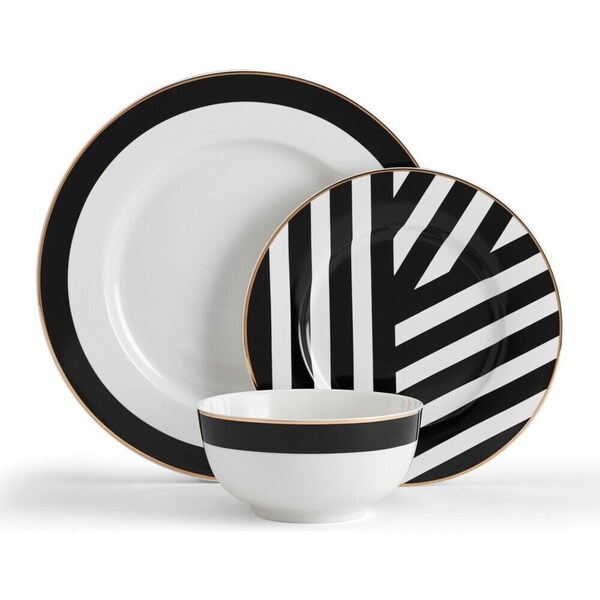 Mikasa Luxe Deco 12pc China Dinner Set - Set of 12