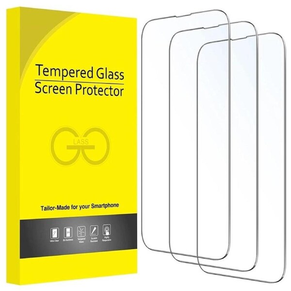 [3-Pack] Tempered Glass Screen Protector For iPhone 17 (6.3-inch)