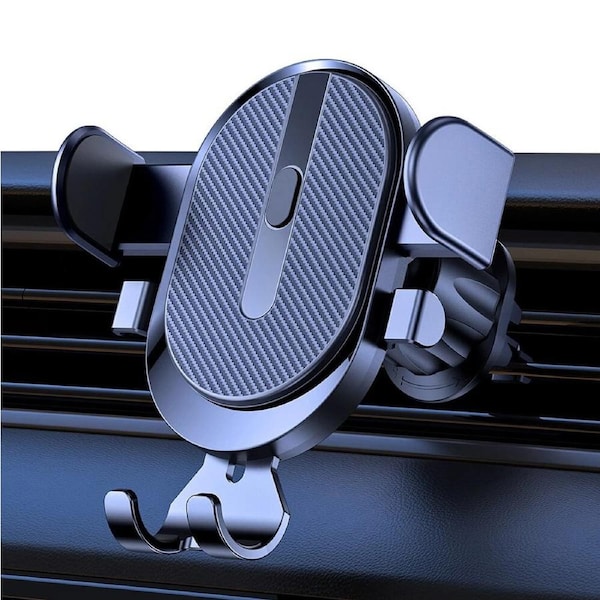 Auto Locking Universal Car Phone Holder Mount with Hook Clip for Car Air Vent