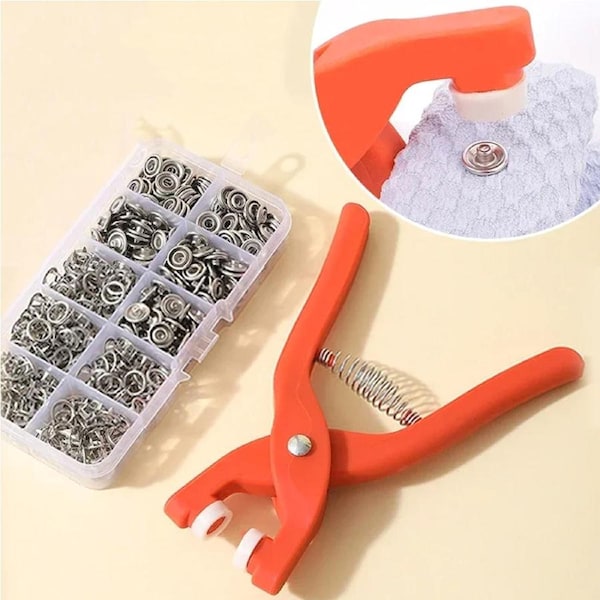 Snap Button Kit With Hand Pressure Pliers 50pcs Snaps Metal Snaps For Sewing