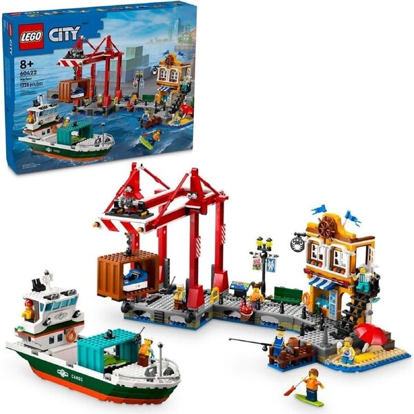 LEGO 60422 Seaside Harbor with Cargo Ship - City