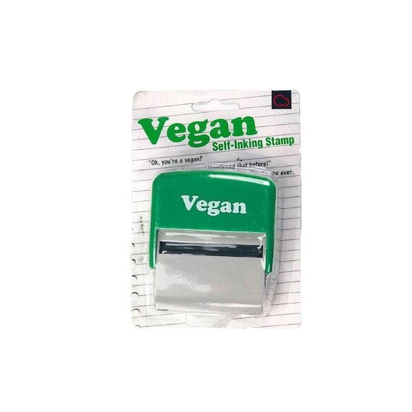 Bubblegum Stuff Vegan Stamp Self-Inking Label Green Office Stationery 15.5cm