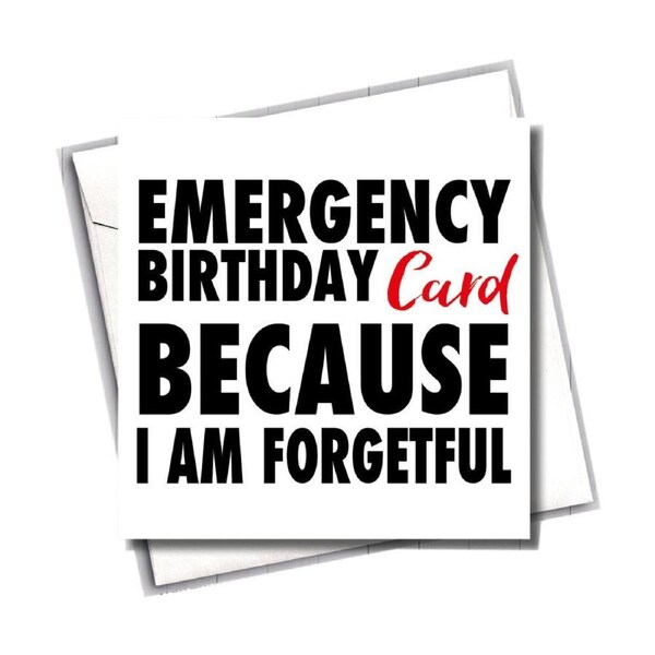 Filthy Sentiments Emergency Blank Greeting Card w/ White Envelope 14x14cm Sqr