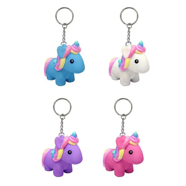 Funtime Poopoo Unicorn Keyring Kids/Children Hanging Squeeze Toy Assorted 3y+