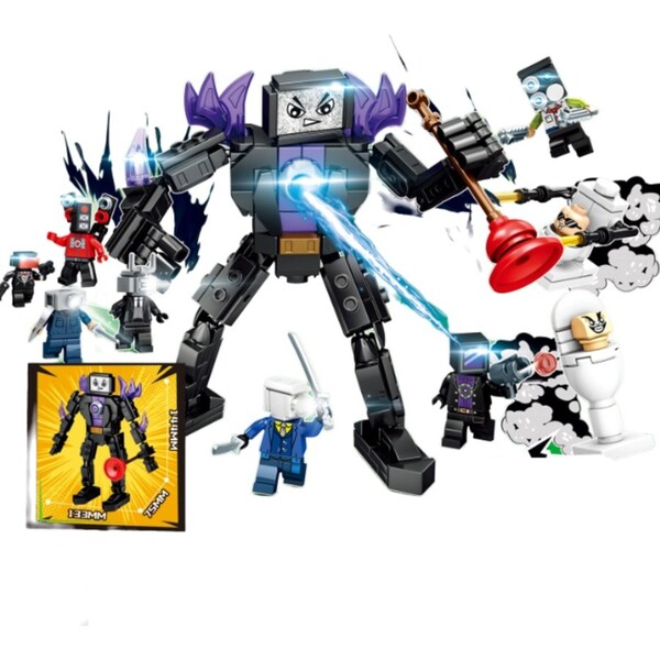 Wacky Hero vs. Security Bot Building Blocks – 378PC Creative Construction Set for Kids Ages 8+ - STEM Learning Toy for Boys & Girls - Educational Building Blocks for Logic, Creativity & Fun Play