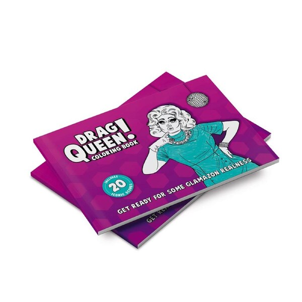 Bubblegum Stuff Drag Queen Colouring Image Book Adult Relaxing Art Activity