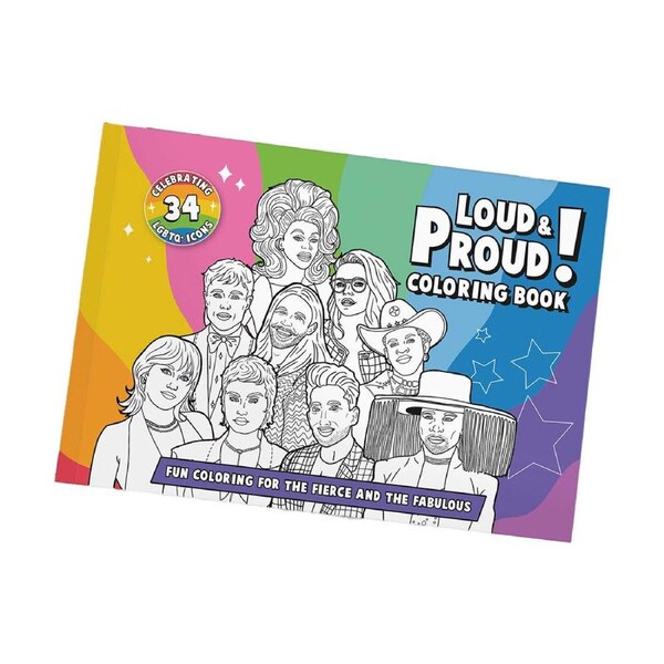 Bubblegum Stuff Loud & Proud Colouring Image Book Adult Relaxing Art Activity