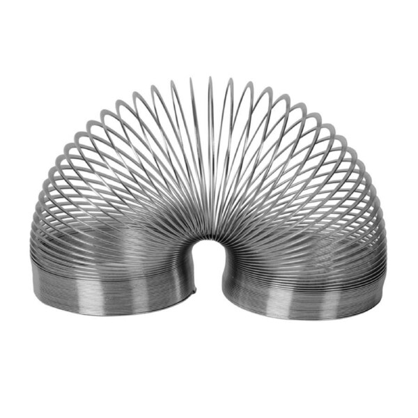 Funtime 7cm Metal Springy Thing Classic Toy Fiddling Slinky Play Silver 3y+