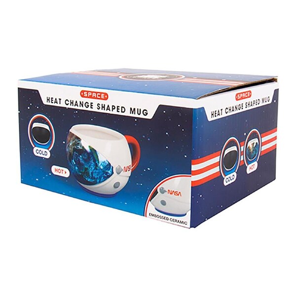 Fizz Creations 320ml Ceramic NASA Mug Heat Change Helmet Shaped Drinking Cup