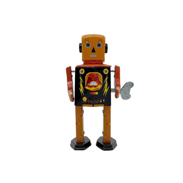 Mr & Mrs Tin 17cm Retro Volcano Bot Mechanical Robot Vintage Collectible Toy