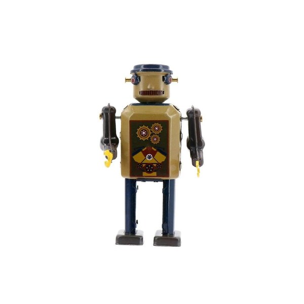 Mr & Mrs Tin 17cm Retro Gear Bot Mechanical Robot Vintage Collectible Display