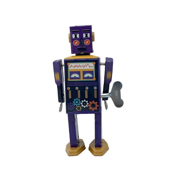 Mr & Mrs Tin 17cm Power Bot Mechanical Robot Vintage Collectible Home Display