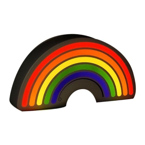 Fizz Creations 25cm Rainbow Dimmer Night Light Kids Room Decor Tabletop Lamp