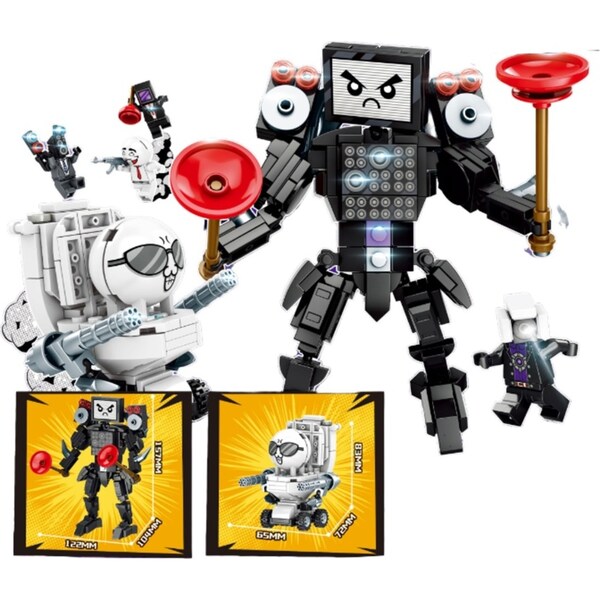 Epic Builders Showdown - 378PC Multi-Pack Construction Set for Kids 6+ - STEM Building Blocks with 4 Themed Packs - Creative Battle Play