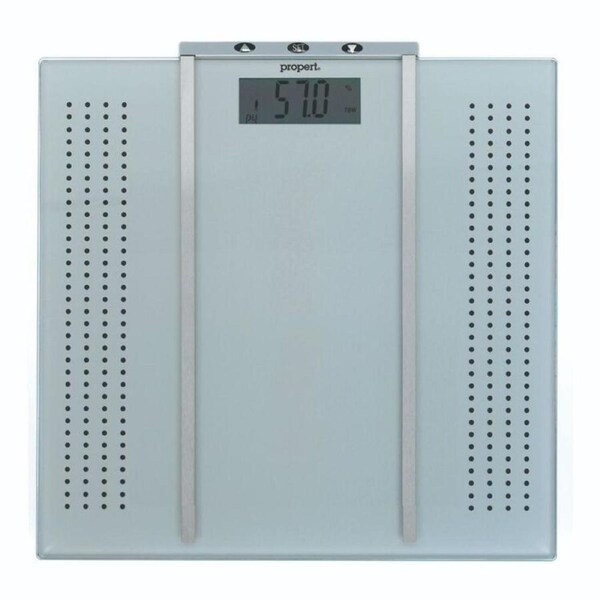 Propert 150kg Digital Bathroom Scales Tempered Glass Weight Checker Omega BIA - Silver
