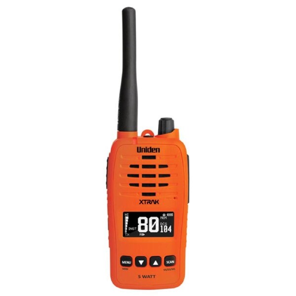 Uniden XTRAK 50 5 Watt UHF Waterproof Handheld Radio - Orange