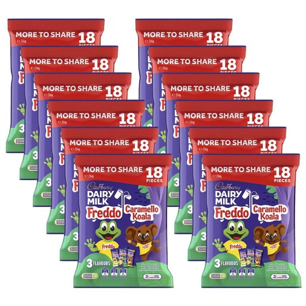 12pc Cadbury Freddo Caramello Koala Sharepack Chocolate Confectionery 234g
