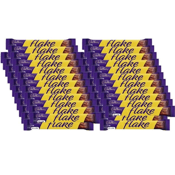 45pc Cadbury Dairy Milk Flake 30g Chocolate Bars Confectionery Candy Treat