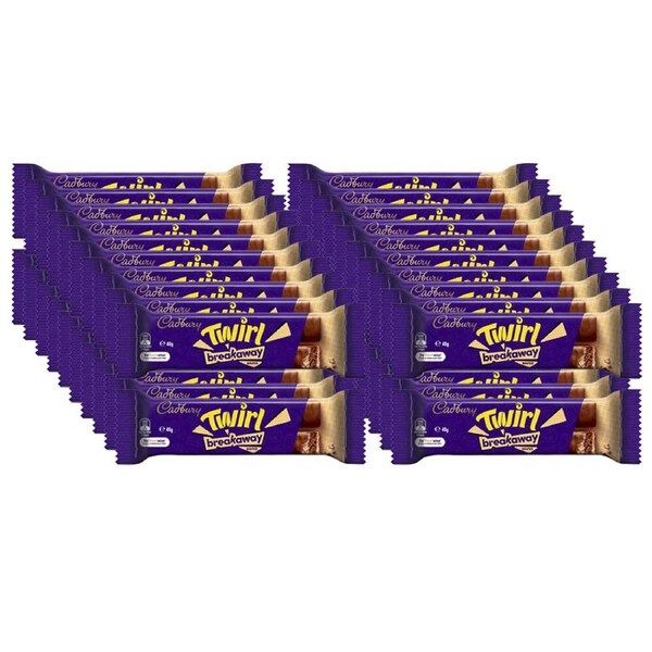 40pc Cadbury Dairy Milk Twirl Breakaway 40g Chocolate Confectionery Bar