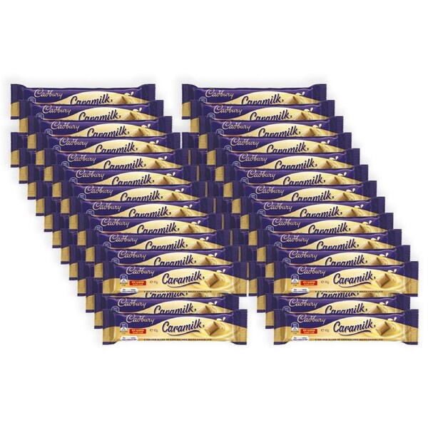 48pc Cadbury Caramilk 45g Golden White Chocolate Confectionery Candy Bar