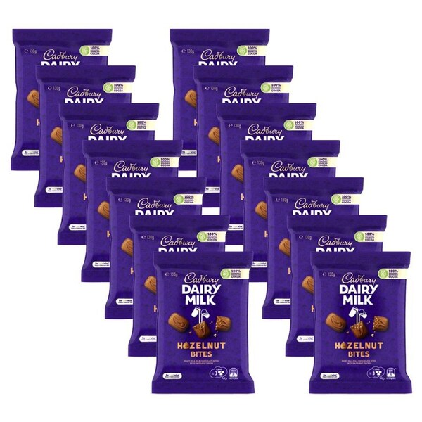 14pc Hazelnut Cadbury Dairy Milk Bites 130g Chocolate Confectionery Candy