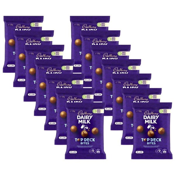14pc Cadbury Dairy Milk Top Deck Bites 135g Chocolate Confectionery Candy
