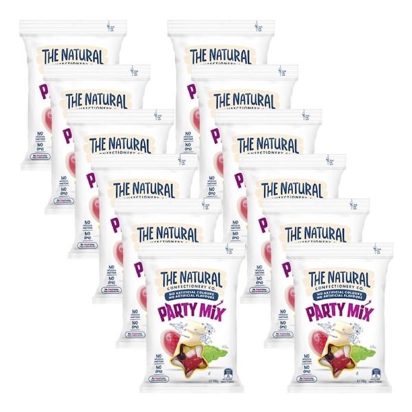 12pc The Natural Confectionery Co. Party Mix 180g Assorted Flavoured Lollies