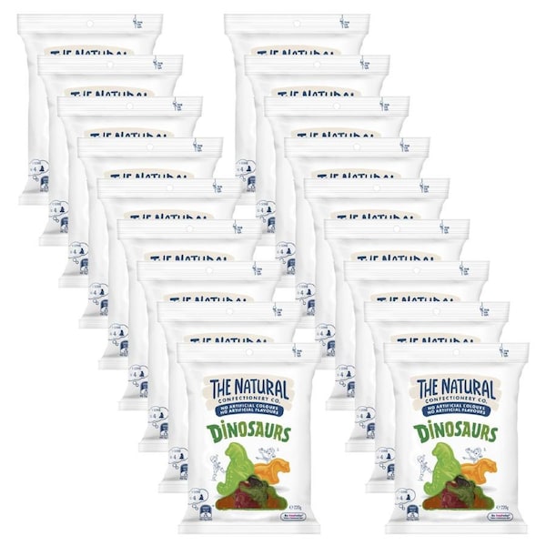 18pc The Natural Confectionery Co. Dinosaurs 220g Gummy Lollies Candy Sweets