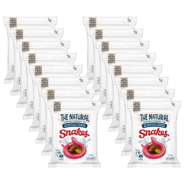 16pc The Natural Confectionery Co. Snakes 230g Sweets Gummy Lollies Candy