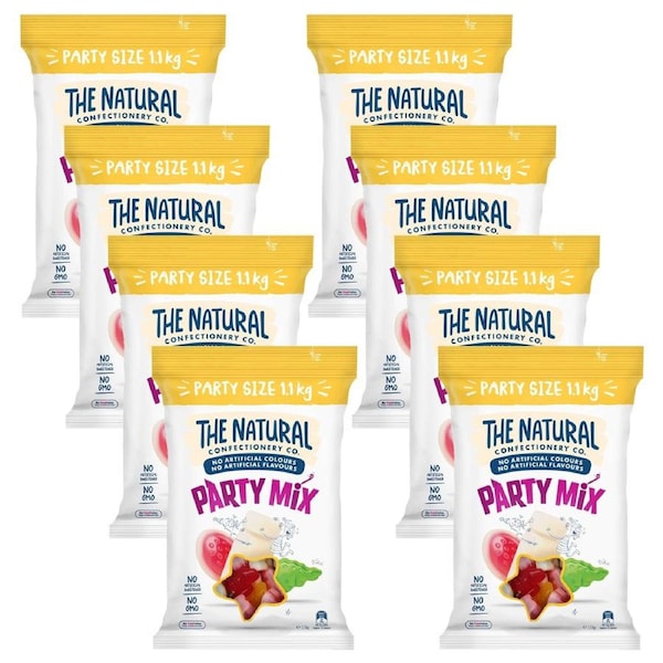 8pc The Natural Confectionery Co. Party Mix 1.1Kg Assorted Flavour Lollies