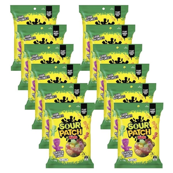 12pc Sour Patch Kids 170g Sweets Jelly Lollies Confectionery Gummy Candy