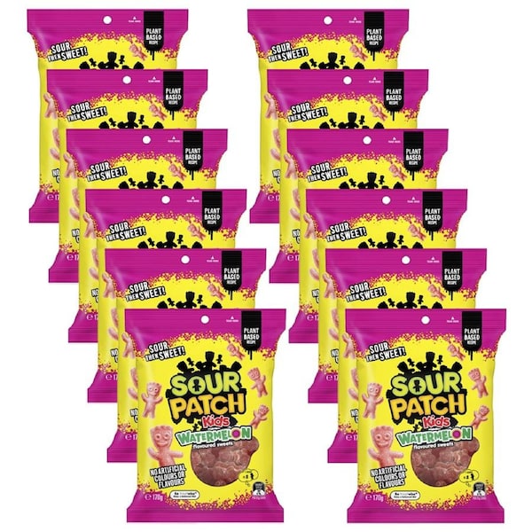 12pc Sour Patch Kids Watermelon 170g Sweets Confectionery Gummy Lollies Candy