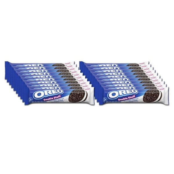 20pc Oreo Double Stuff 131g Sweet Vanilla Cream Chocolate Biscuits Cookies
