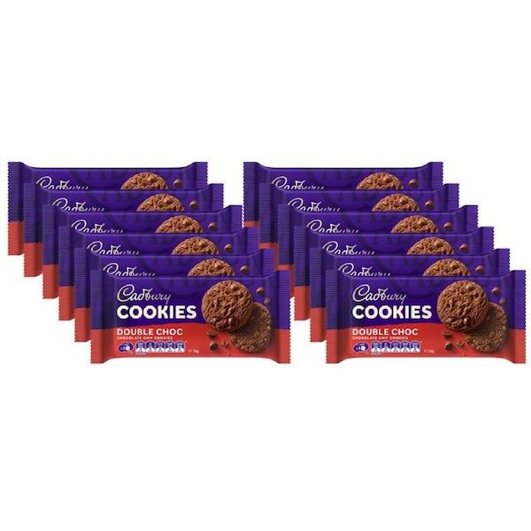 12pc Cadbury Cookie Soft Double Chocolate Sweet Biscuits Cookies Snack 156g