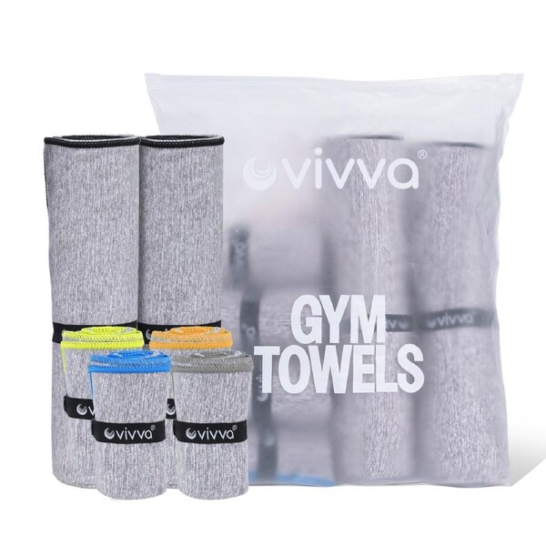 Vivva Quick Dry Microfiber Gym Sport Towel Fast Absorbent Beach Outdoor 6pcs Set