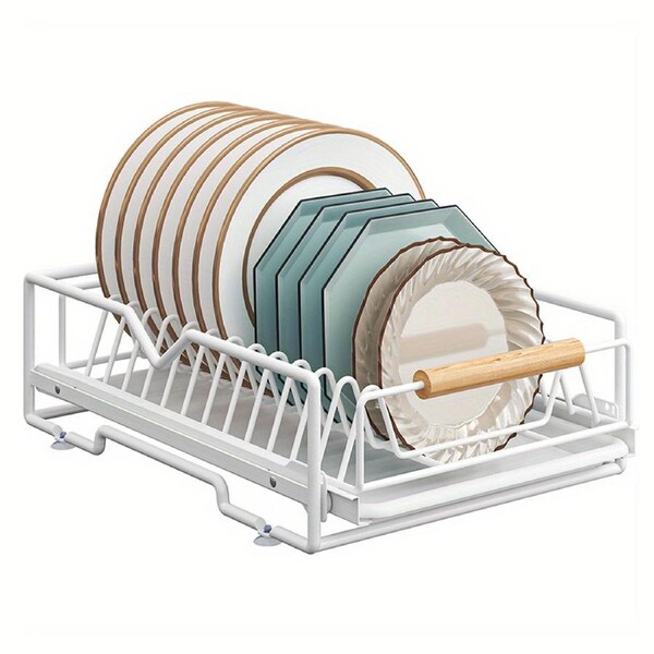 Kitchen Storage Dish Drying Drainer Organiser Dish Rack Holder White