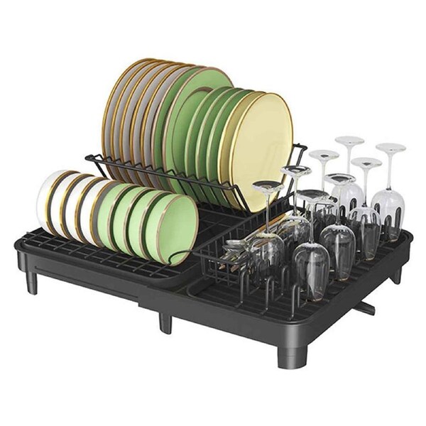 Expandable Drain Drying Rack Kitchen Dish Bowl Plate Cup Holder Dry Organiser