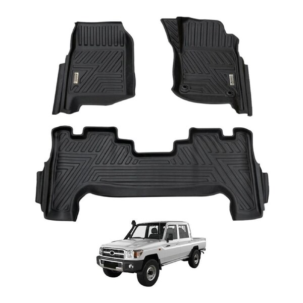 5D Car Floor Mats for Toyota Land Cruiser 79 Series Dual Cab 2012-Onwards