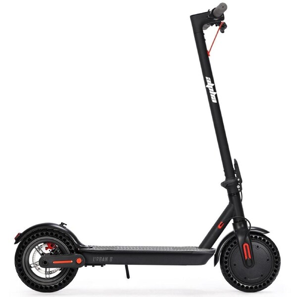 ALPHA Urban 8 Electric Scooter, Suspension, 25km Range, 8.5-Inch Wheels, Brushless Motor, Motorised Commuter eScooter for Adults, Black