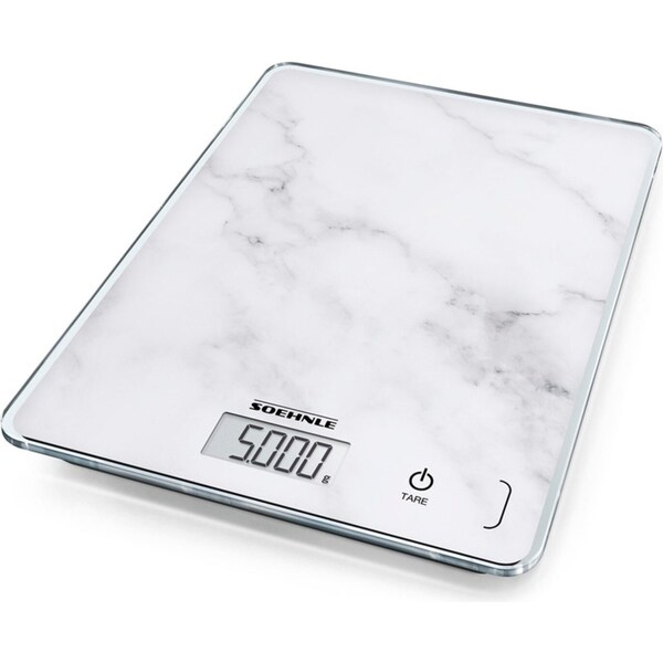 Soehnle Page Compact Digital LCD Kitchen Food Scale Measure/Weight Marble 5kg
