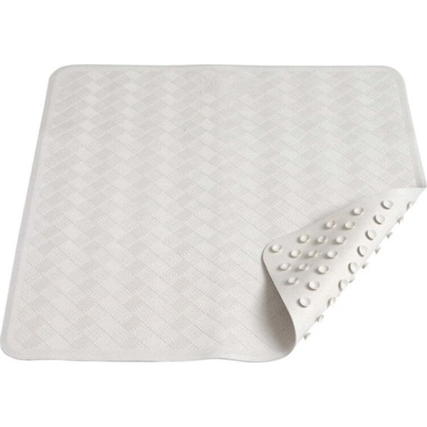 Immerse Bathroom Large 530mm Square Slip Resistant Shower Mat Rubber White