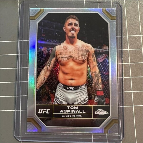 2024 Topps Chrome UFC - TOM ASPINALL Silver Refractor Card #187