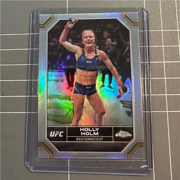 2024 Topps Chrome UFC - HOLLY HOLM Silver Refractor Card #74