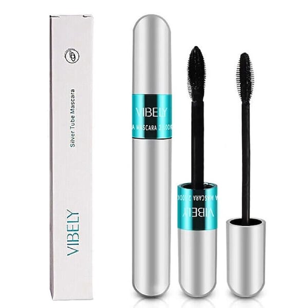 Vibely Mascara Lash Cosmetics 4D Thick Long Waterproof Silk Fiber Mascara Makeup