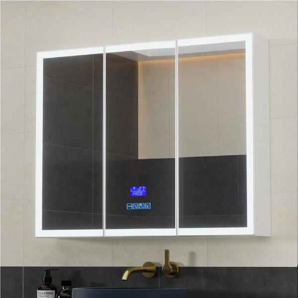 900x720mm Cefito Bathroom Mirror Cabinet LED Light Medicine Wall Storage