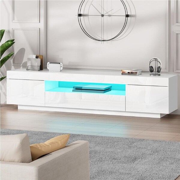 ALFORDSON Entertainment Unit 180cm TV Cabinet LED White