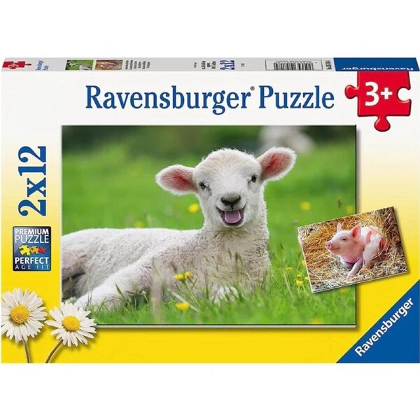 Ravensburger - Farm Animals Puzzles 2 x 12 Piece