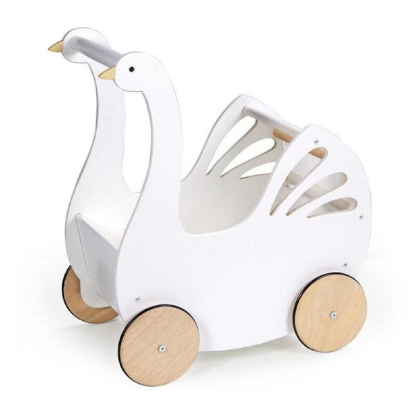 Tender Leaf Toys Doll's Sweet Swan Pram