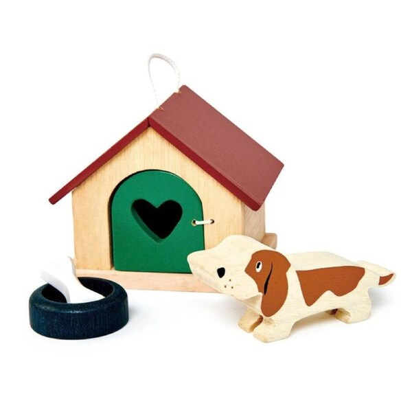 Tender Leaf Toys Dollhouse Pet Dog Kennel Set