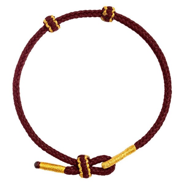 Hand-woven Knotted Red Rope Adjustable Size For Lovers Bracelet Jewelry Gifts